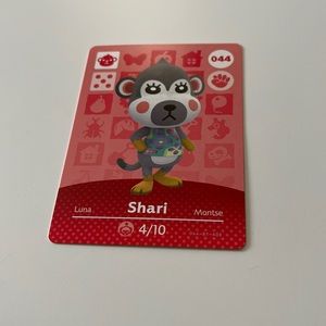 Animal Crossing Amiibo card #044 Shari